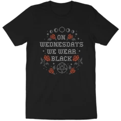 Wicked Clothes 'On Wednesdays' Shirt -Wicked Clothes Shop on wednesdays we wear black shirt 2