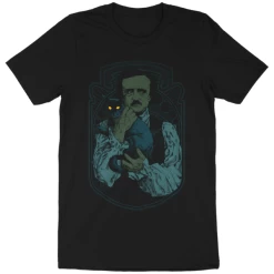 Wicked Clothes 'Poe And The Black Cat' Shirt -Wicked Clothes Shop poe and the black cat shirt