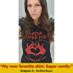 Wicked Clothes 'Satan Loves You' Shirt -Wicked Clothes Shop satan loves you shirt 3