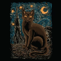Wicked Clothes 'Starry Cat' Shirt