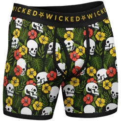 Wicked Clothes 'Tropical Skulls' Boxer Briefs
